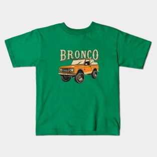 Retro 1987-1991 Ford Bronco w/Tires Kids T-Shirt